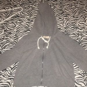 Long sleeve crop top zip up jacket